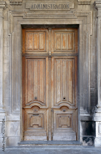 old office entrance door in Montevideo, Uruguay