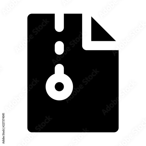 File Archive Zip Application Web Interface Software vector icon