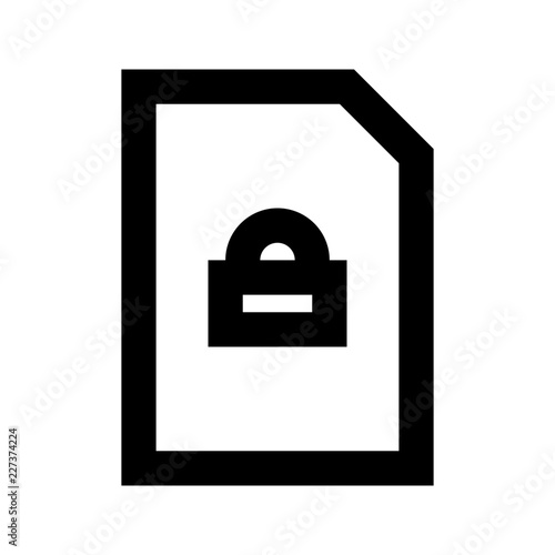 Document Lock Protect Protection Secure vector icon