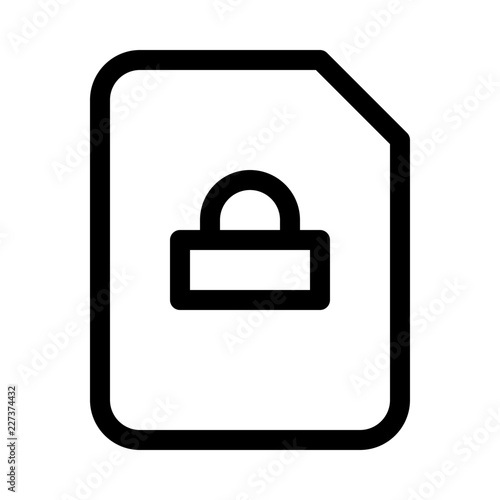 Document Lock Protect Protection Secure vector icon