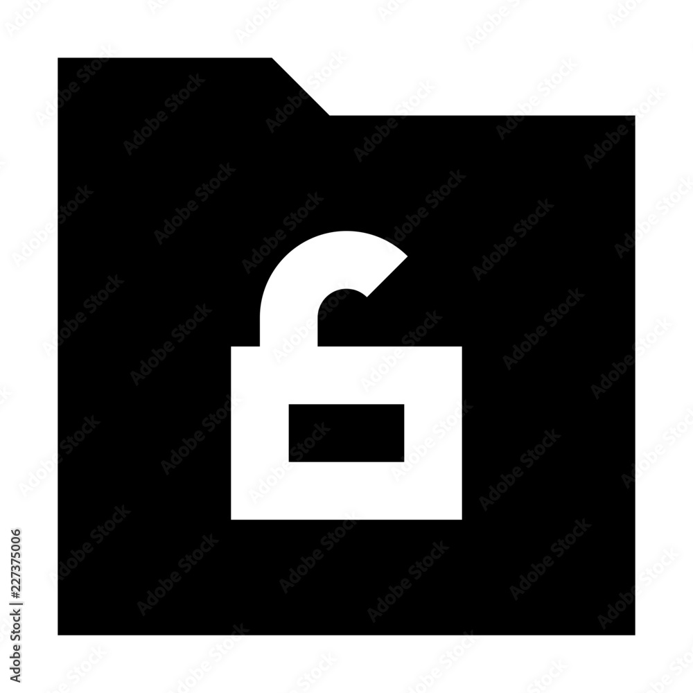 Folder Download Unlock Gui Web vector icon Folder Download Unlock Gui Web vector icon