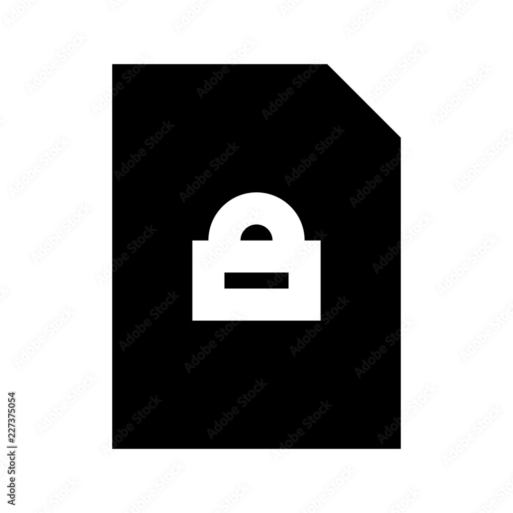 Document Lock Protect Protection Secure vector icon Document Lock Protect Protection Secure vector icon