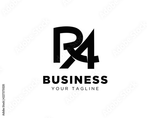 RA initial Business logo design inspiration