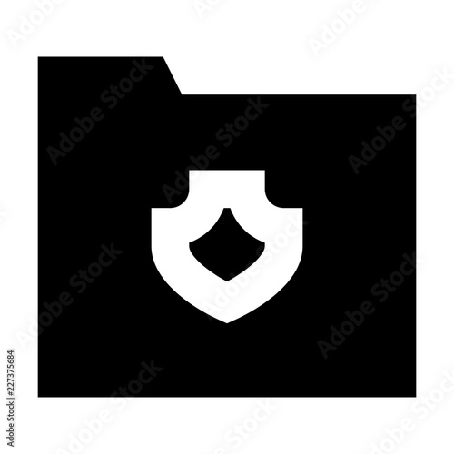 Folder Shield Security Protect Protection Secure vector icon