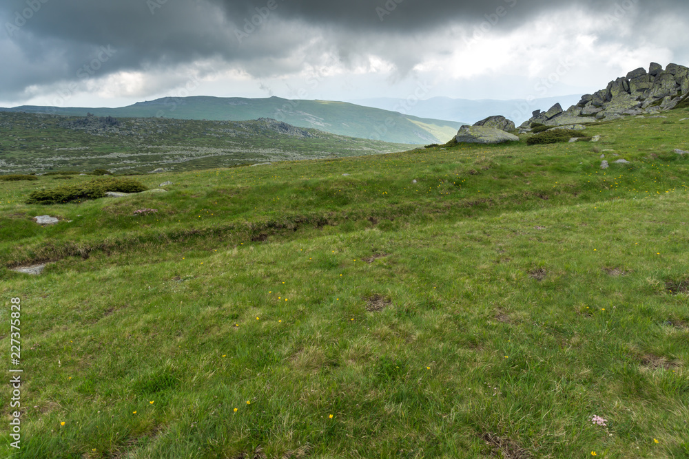 Fototapeta premium Amazing Landscape of Vitosha Mountain from Cherni Vrah Peak, Sofia City Region, Bulgaria