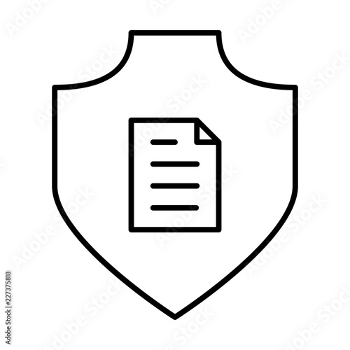 Document Shield Security Safety Protection Secure vector icon