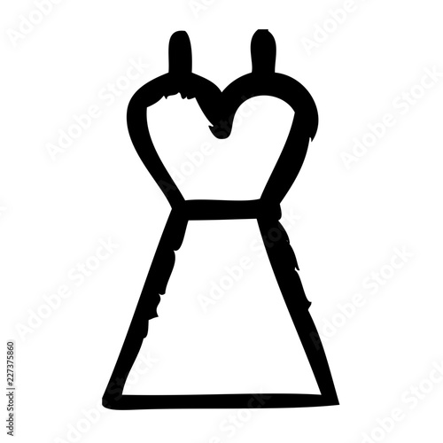 Dress Women Clothes Fashion Wear Laundry Clothing vector icon