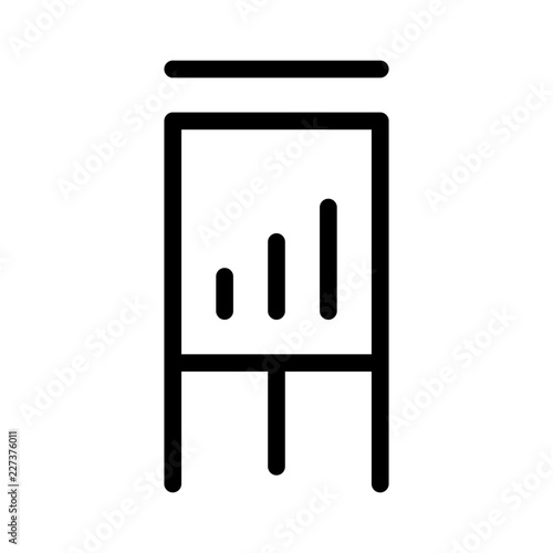 Flipchart Conference Presentation Workshop Business vector icon