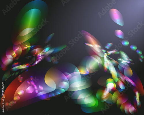Abstract vector with movement by colorful elements