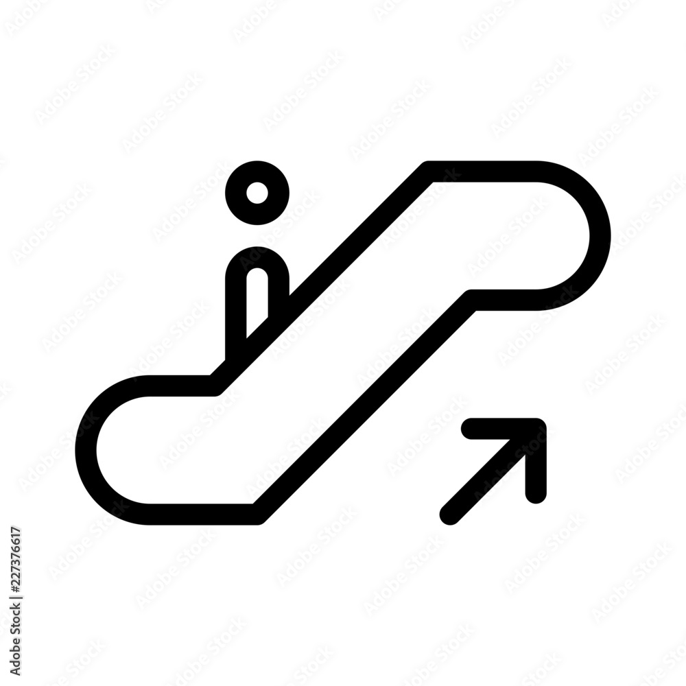 Escalator Entry Conference Presentation Workshop Business vector icon Escalator Entry Conference Presentation Workshop Business vector icon