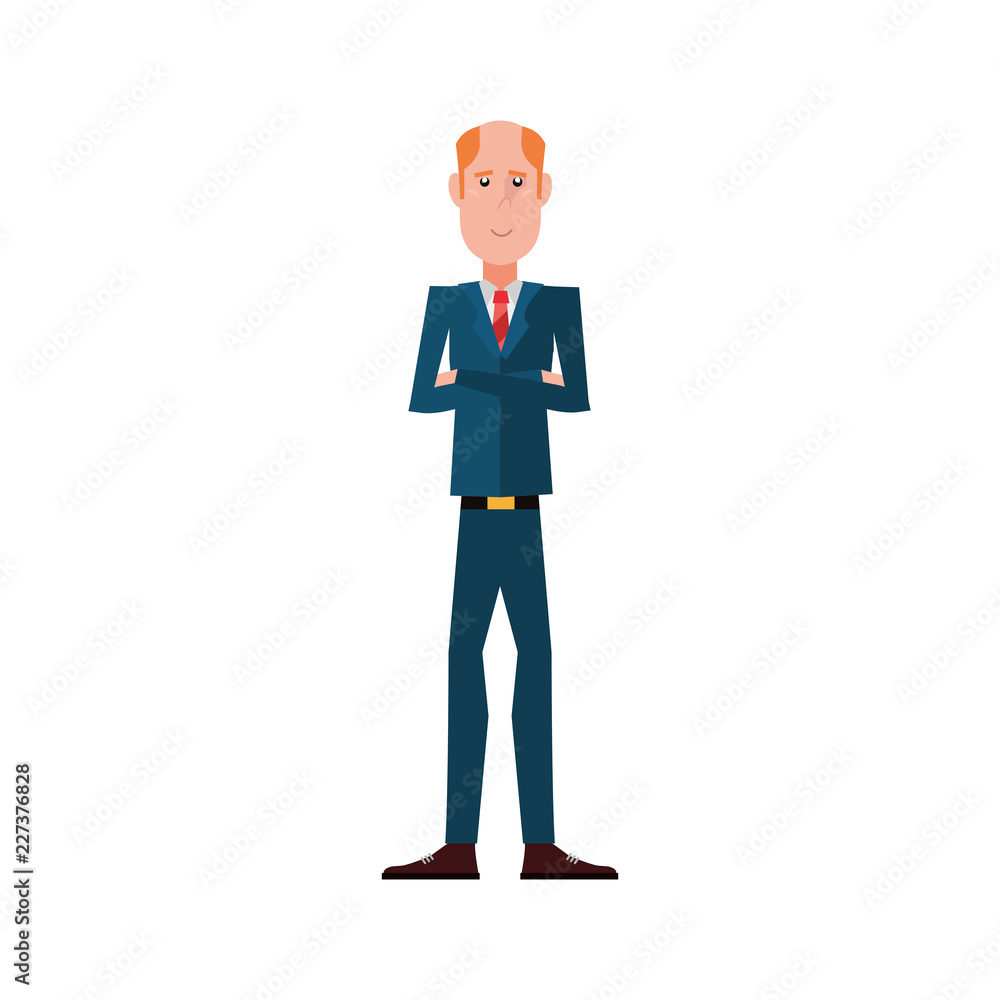 man character standing on white background man character standing on white background