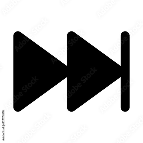 Fast Forward Videoplayer Interface Software Web Media vector icon