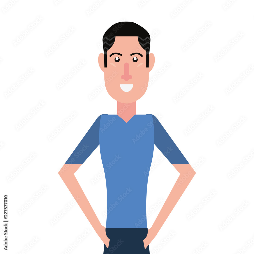 man portrait character on white background man portrait character on white background
