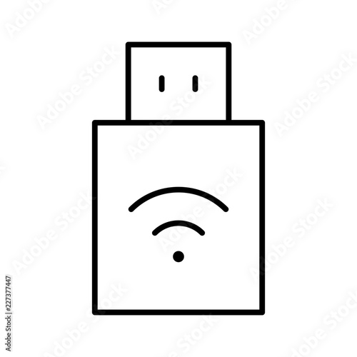 Dongle Wifi Electronics Devices Technology Products vector icon