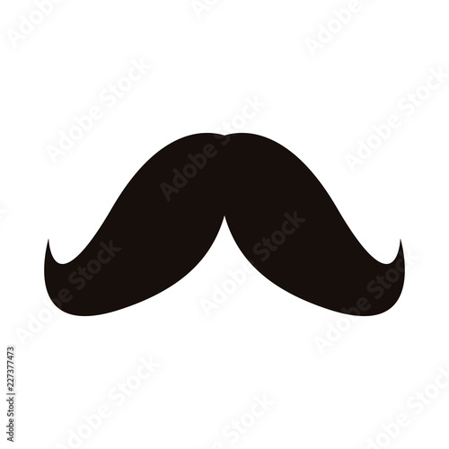hipster mustache on white background