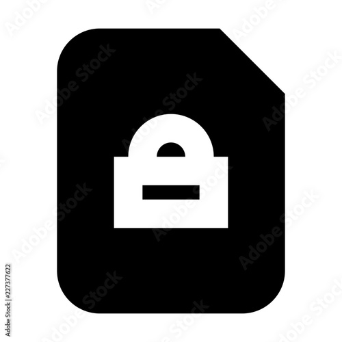 Document Lock Protect Protection Secure vector icon
