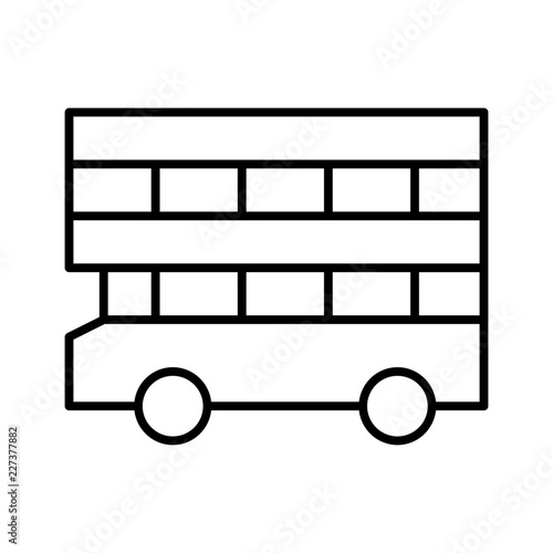 Double Decker City Town Map Locations vector icon