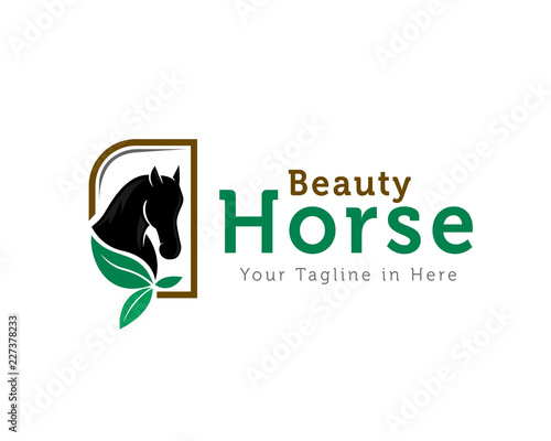 Beauty nature horse logo