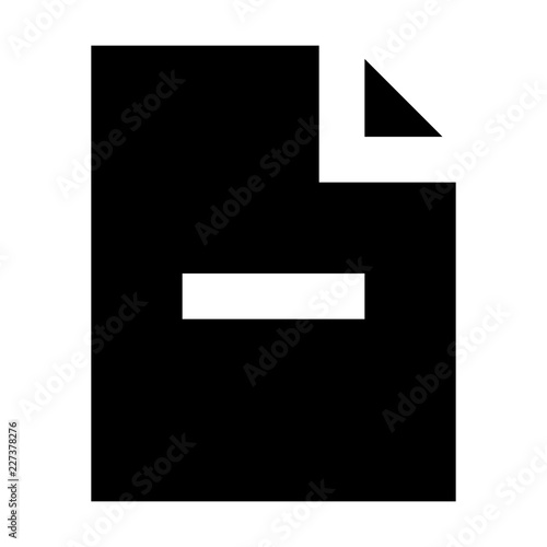 Document File Remove Gui Web vector icon
