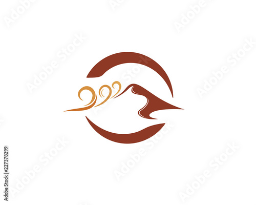 circle world Sand dunes logo art