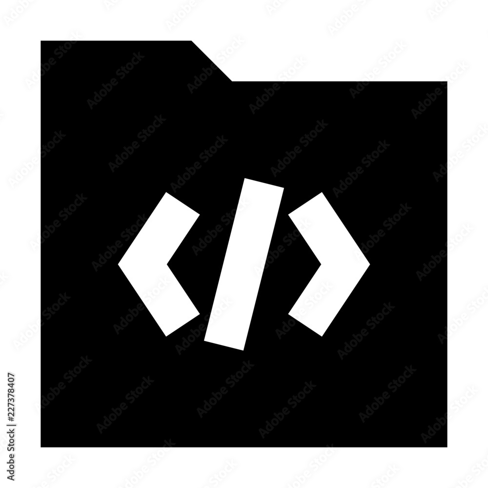 Folder Download Code Gui Web vector icon Folder Download Code Gui Web vector icon