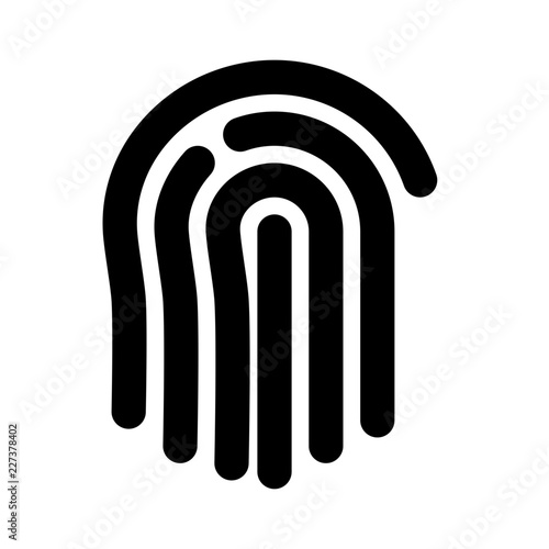 Fingerprint Security Safety Protect Lock Shield vector icon