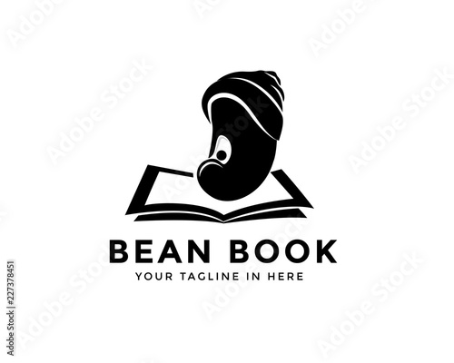 Bean with heat book logo design