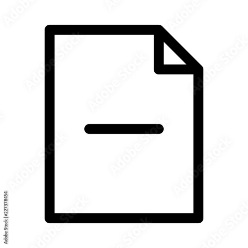 Document File Remove Gui Web vector icon