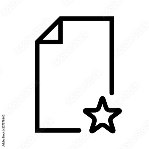 Document File UI Text Word Favourite vector icon