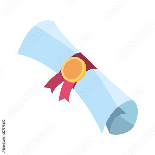 roll certificate school white background