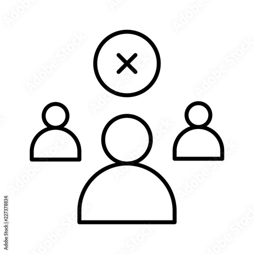 Group Attention Remove Interface Login vector icon