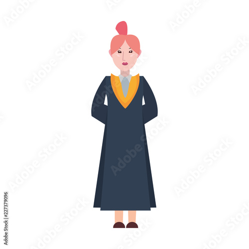 graduate woman wearing graduation gown