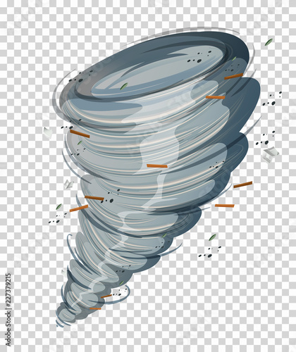 A cyclone on transparent background