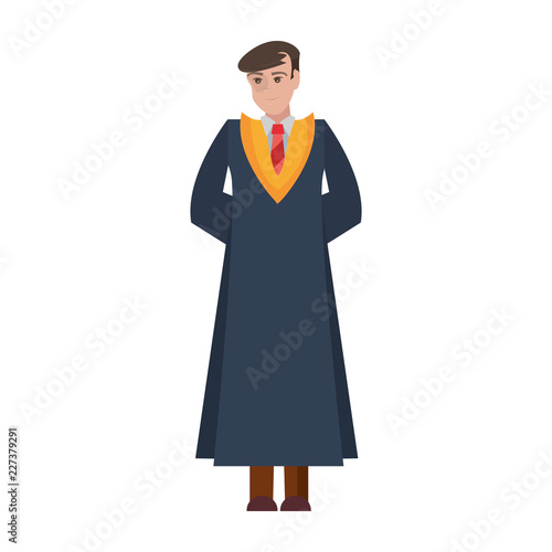 graduate man with arms behind