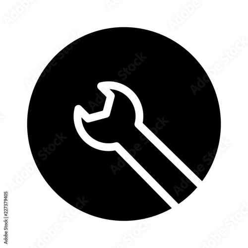 Installment Wrench Work Garage Factory vector icon