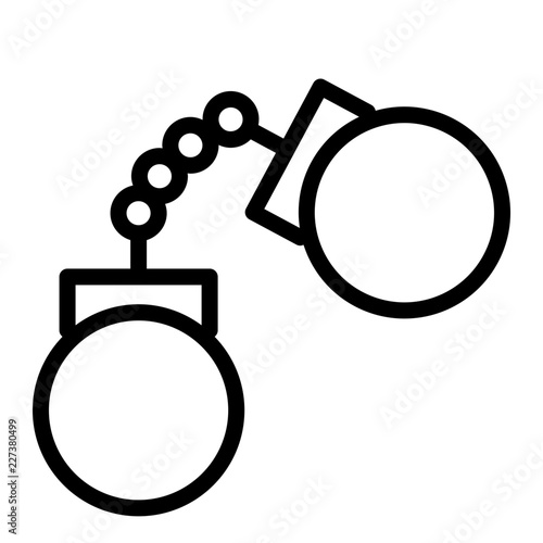Handcuffs Lawyer Judge Judgement Law vector icon