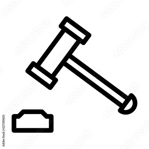 Gavel Lawyer Judge Judgement Law vector icon