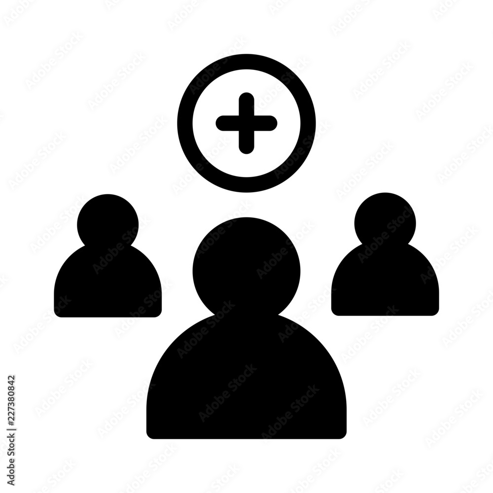 Group Attention Add Interface Login vector icon Group Attention Add Interface Login vector icon