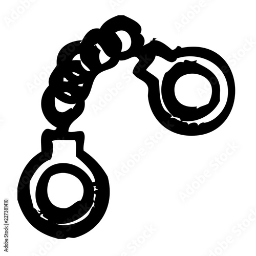 Handcuffs Lawyer Judge Judgement Law vector icon