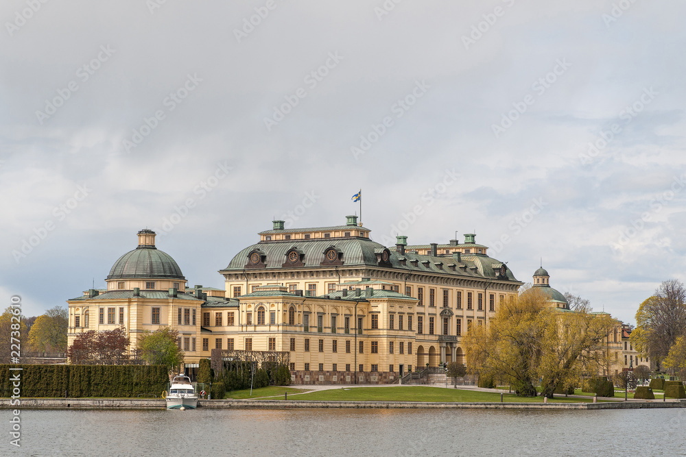Drottningholm Palace.Stockholm.Sweden.View from Lake Malaren 