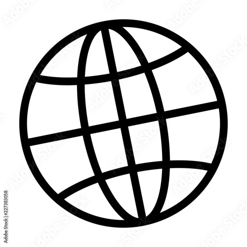 Globe Internet Computer Interface User Program vector icon