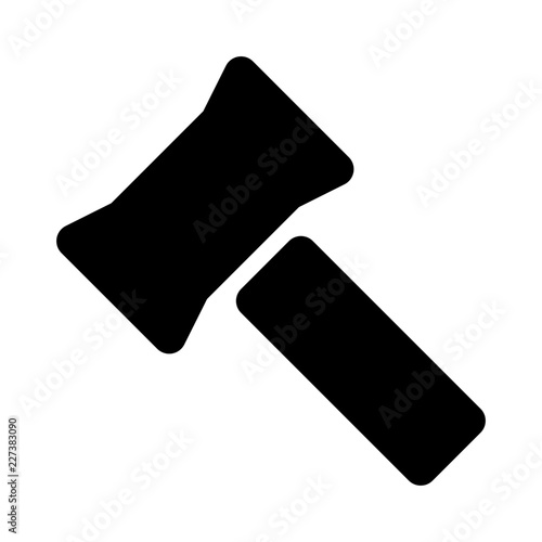 Gavel Law Justice Hammer Lawyer vector icon