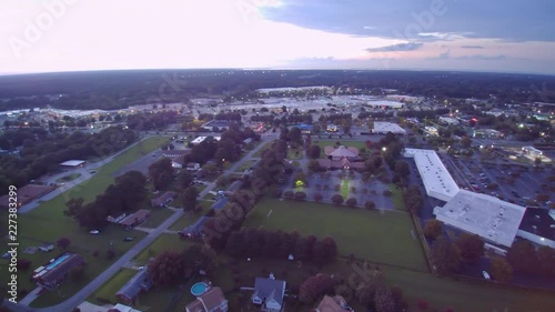 Shopping centers in the Western Branch Area of Chesapeake Virginia in early evening