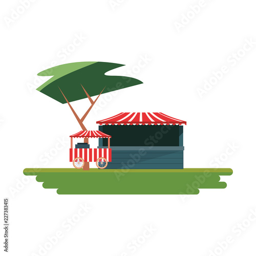 park booth in the field carnival festival