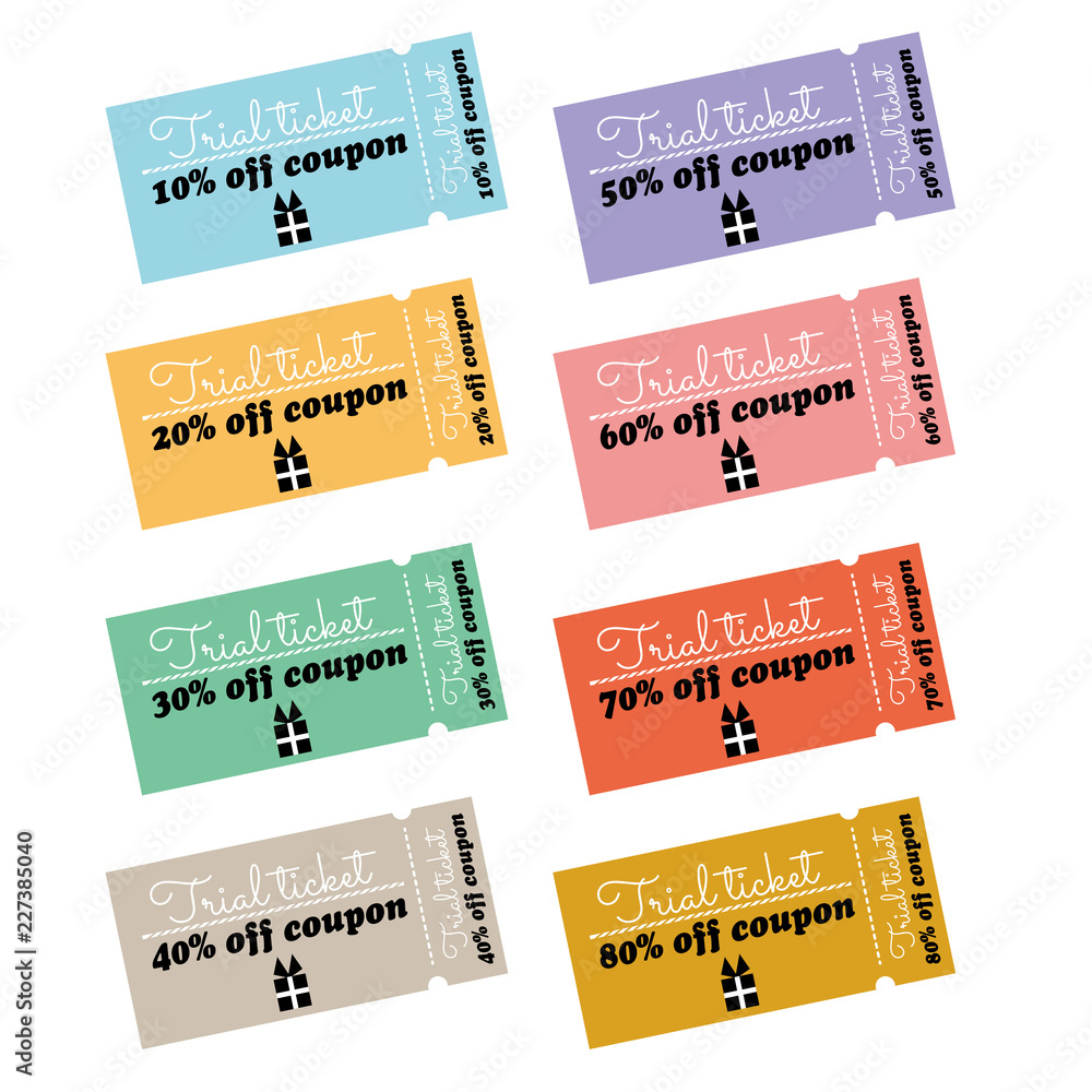クーポン イラスト セット Stock ベクター Adobe Stock