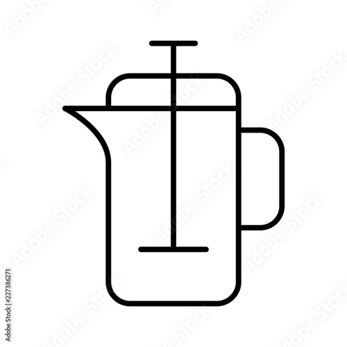 French Press Pot Restaurant Bar Coffein Coffee vector icon