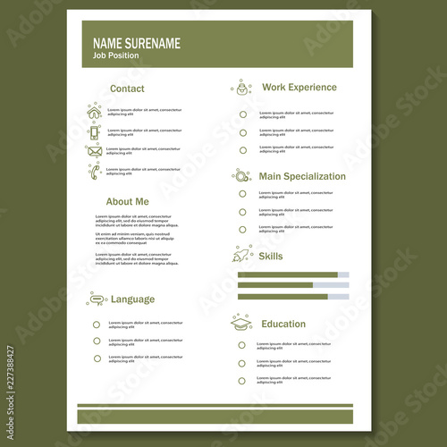 Creative cv resume vector