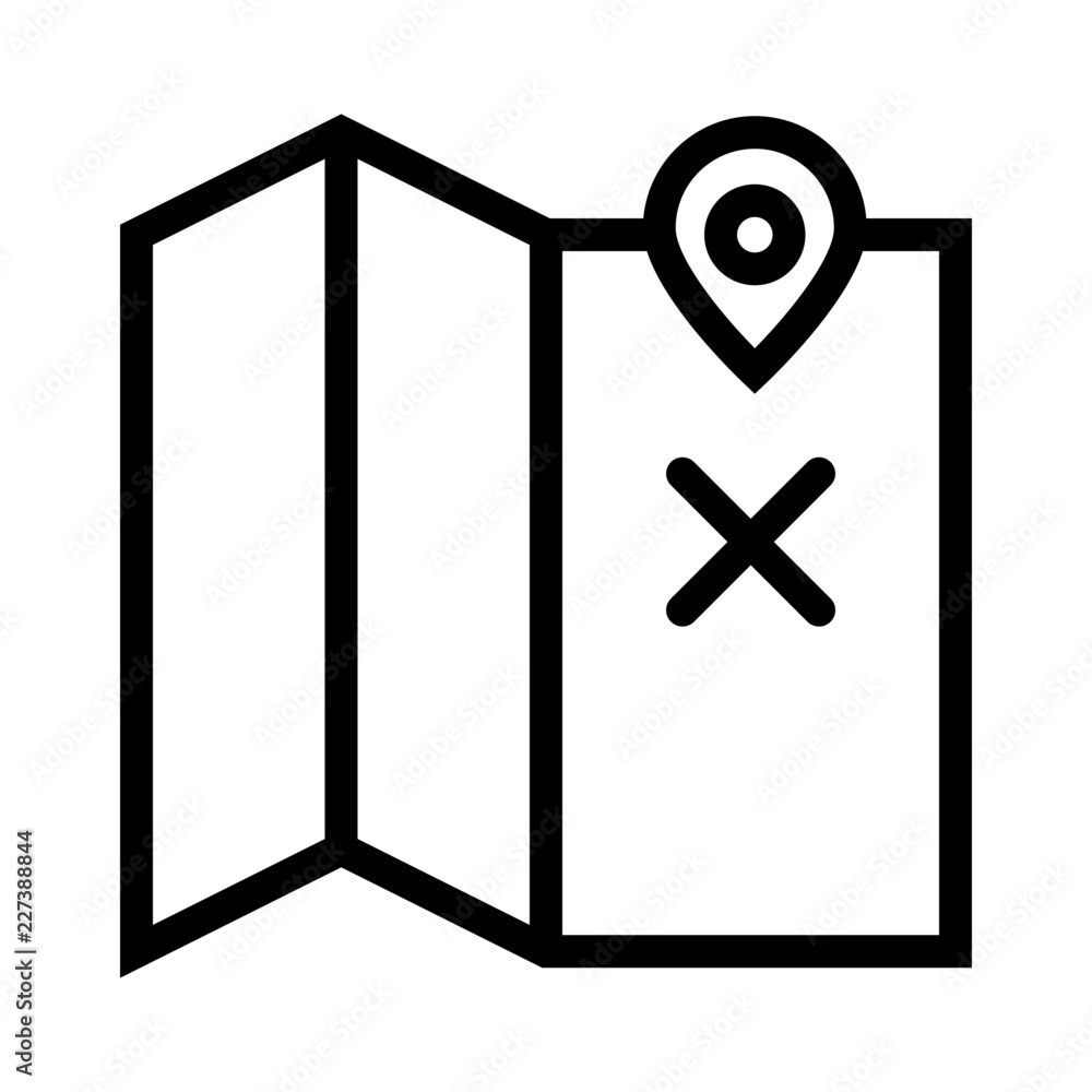 Map Outdoor Camping Navigation Orientation vector icon Map Outdoor Camping Navigation Orientation vector icon