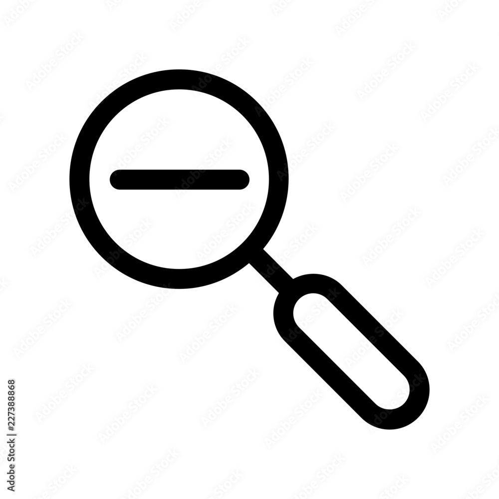 Magnisfying Glass Zoom Out Interface Gui Web vector icon Magnisfying Glass Zoom Out Interface Gui Web vector icon