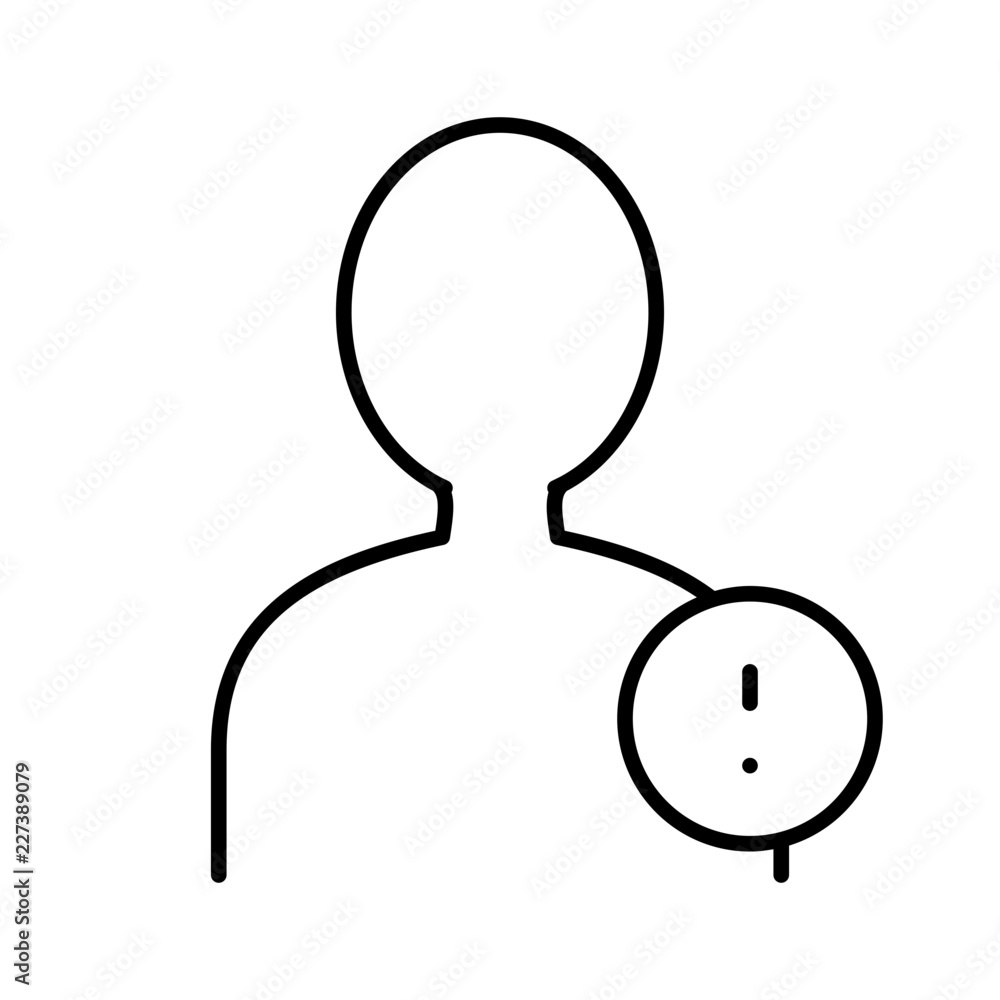 Male User Attention Account Interface Login vector icon Male User Attention Account Interface Login vector icon